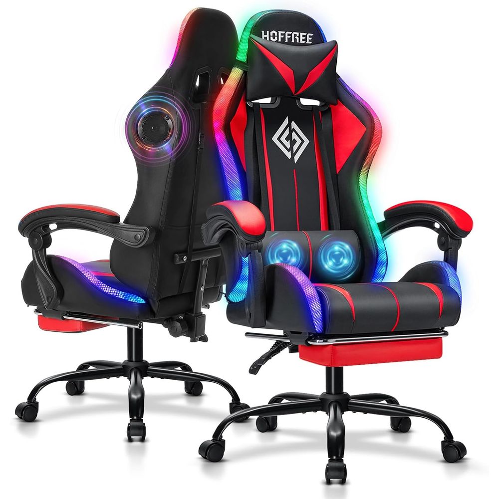 Chaise de jeu RGB avec haut-pa - Massage avis et prix
